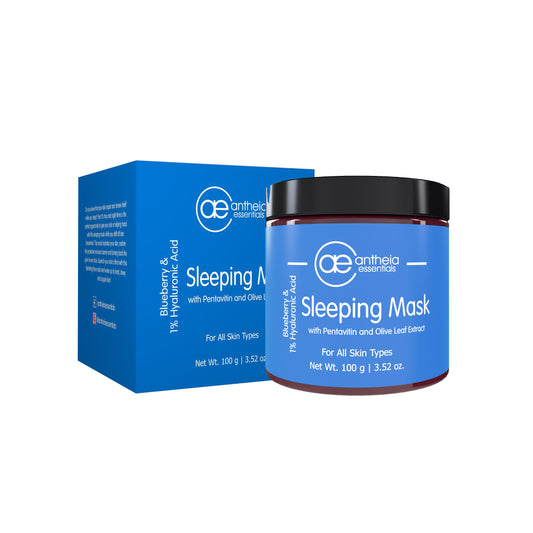 Antheia Essentials Blueberry & 1% Hyaluronic Acid Sleeping Mask with Pentavitin & Olive Leaf Extract | 100 g