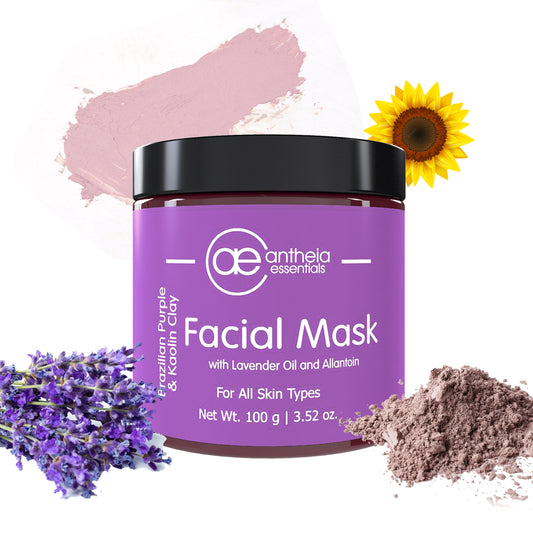 Antheia Essentials Brazilian Purple & Kaolin Clay Facial Mask with Lavender Oil & Allantoin | 100 g